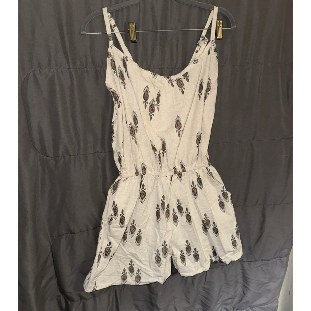 Womens Romper Size Small (NO SIZE LABEL) Native American Print Spaghetti Straps